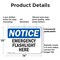 Signmission Emergency Flashlight Here, 14 in W x Rectangle, Plastic OS-2PACK-NS-P-1014-L-11838 - alternate 7